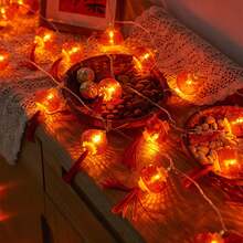 1pc Crystal Tassel Red Lantern LED String Lights, Suitable For New Year Decoration, New Year Atmosphere Decoration, Mall Decoration, Party Decoration, Home Decoration, Holiday Ornaments. Chinese Style Hanging Red Lantern String Lights. - Warm Color - View 6