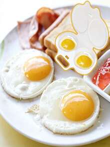 1/2pcs Microwave Soft-Boiled Egg Mold, Dual-Cup Poached Egg Pot Set, Stackable PS Plastic Egg Pot, Suitable For Omelets, Breakfast Kitchen Essential, Microwave Egg Cooker, Omelet Maker, Kitchen Gadget, Space-Saving Design - Multicolor - View 2