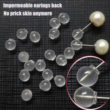 Handmade DIY Jewelry Earring Accessories, Silicone Anti-Slip Anti-Lost Ear Plugs