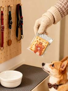 100/300/500个装透明可爱小熊自封零食袋，一次性单包装袋，适用于饼干、太妃糖、糖果，感恩节、圣诞节、新年等节日礼品 - 彩色 - 查看 6