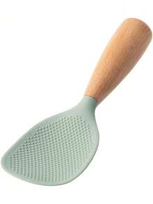 Wooden Handle Upright Rice Spoon, Non-Stick Kitchen Utensil - Multicolor - View 2