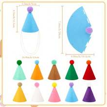 10 Pcs Mini Birthday Party Hats Multicolor Lovely Cone Hats For Animals Stuffed Pets Birthday Holiday Accessories Decoration Supplies - như hình - Xem 4