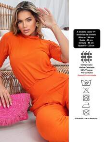 Maria do Luxo Women Two-piece Outfits - Orange - View 6