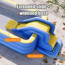 CYPNTobogán Acuático Inflable Tobogán Inflable Compacto para Piscina Parque de Tobogán Acuático con Bomba de Aire Incluida Diversión de Verano Al Aire Libre para Niños y Niñas BlueFashion - Azul - Ver 5