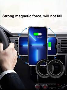 Ultra-Thin Magnetic Ring –Mobile Phone Magnetic Sticker,Strong Adhesive Backing, Slim Design, Magsafe Compatible, For Phone Case, Wireless Charger & Car Mount, Easy To Install - Magnetizing Sheet - View 3