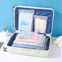 5pcs Underwear, Pants, Socks, Clothing Packaging Bags, Frosted Zipper Bags, Pe Plastic Storage Self-Sealing Bags, Sealed Bags, Zipper Type