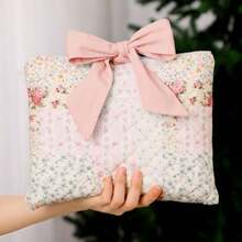 Quilted Bow Bible Sleeve Book Cover Case Padded Protector Washable Bible Bag Pouch Christian Gift For Women Girls Book Lover Gifts Assorted Floral - 各種花卉 - 查看 1