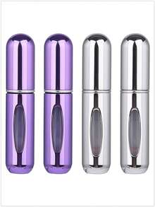 1个/2个/3个/4个/5个装 5毫升便携式迷你香水可填充喷雾瓶，配有香水泵头，适合旅行和户外使用