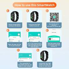 High-Definition Touch Smart Watch For Men & Women: Built-In Camera, Music Control, Fitness Tracking, Alarm/Message Notification, Customizable Screen, Compatible With IOS And Android - Multicolor - View 7