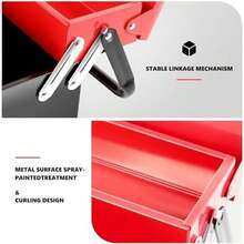 DNA MOTORING Caja de Herramientas de Metal de 18 Pulgadas de 2 Capas y 3 cajones organizadores Caja de Herramientas Plegable multifuncin para el hogar, Taller de Reparaciones, TOOLS-00410 - plegable de 18 pulgadas - 2 niveles - Ver 6