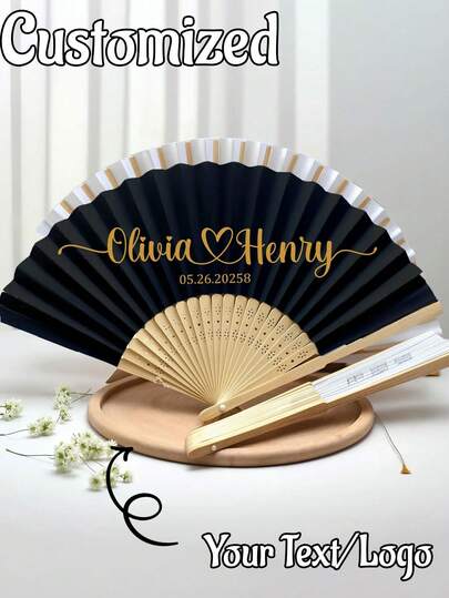 مروحة شخصية مخصصة / هدية وصيفة العروس / مروحة للزفاف / مراوح للضيوف ، حفل استقبال المولود ، عيد ميلاد ، هدية تذكارية