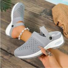 2026 Summer New Hot Item! Breathable Air Cushion Sneakers | Hollow-Out Breathable Non-Slip Mesh Soft Sole Casual Shoes #Breathable And Breathable #Air Cushioning #Wear These Shoes For Three Seasons - Xám - Xem 1