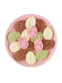 10pcs Easter Cookie Cutter Set, Cookie Mould Press, Easter Eggs Cookie Cutter Set With Plunger Stamps Set, Kitchen Tools, Plastic Cookie Stamps - Multicolor - View 9