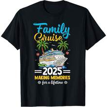 Family Cruise 2025 Squad Family Matching Trip For Summer T-Shirt - 黑色 - 查看 1