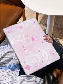 1 Piece, Pink Dreamy Jellyfish Pattern | Shimmering Transparent Acrylic Ultra-Thin Laptop Case | Compatible With Air13 2025/Pro16 M3 M2 | Fingerprint-Resistant, Shockproof, And Heat-Dissipating In One | An Essential Protective Case For Office And Study