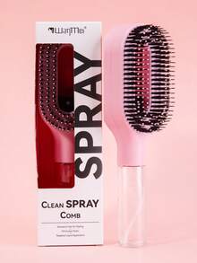 WANMEI 2-In-1 Spray Hair Brush, Transparent White, Mist Spray Brush, Built-In Water Tank, Soft And Flexible Comb Teeth, Dry And Wet Styling Spray Brush, Suitable For Curly, Straight And Wavy Hair, Moisturizing Hair Brush, Curling Brush, Detangling Brush, Women Hair Brush, Hairstyling, Travel, Hair Care Products, Hair Tools, Hair Accessories, Hairstylist, Hair Salon, Hair Equipment - 彩色 - 查看 11
