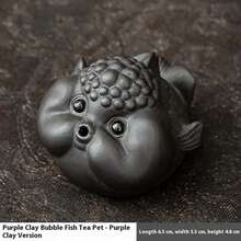 1 pieza de arcilla púrpura, barro rojo, juego deé para mascotas, accesorio de burbujeante, pequeño que escupe, adorno de mesa para la ceremonia delé - A2 - Ver 12