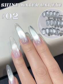 MISS SHAKA 10毫升春夏美甲情人节白色猫眼凝胶指甲油流行色超闪多功能美白凝胶美甲店特供美甲用品 - 彩色 - 查看 7