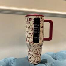 HYDRO,40OZ, Leopard Print,Blair, Black Tie, Red Cowhide, Pink And White Plaid, Coffee Plaid, Cherries, Black And White Plaid, Western Cowboy,, Stainless Steel Insulated Mug, Suitable As A Holiday Gift, Water Bottle For Outdoor Sports, Travel And Camping. This Stainless Steel Insulated Water Bottle Has Leak Proof Function And Is An Ideal Beverage Kettle Container For Family Travel And Camping. It Comes With A Lid And Straw, And Is Available In Multiple Colors. It Is Suitable For Outdoor Camping, Hiking, Driving, Portable Use, And Is Also A Great Gift For Christmas. Large Capacity, Graduation Gifts, Teacher Gifts, Valentine's Day Gifts, Birthday Gifts, Thanksgiving Gifts, Christmas Gifts, Halloween Gifts, Party Supplies, Etc. It Is Very Suitable For Various Beverages, Including Ice Water, Iced Tea Or Coffee, Iced Drinks And Hot Drinks. - 紅牛子 - 查看 2