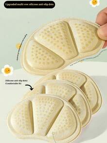 1 Pair Women's Anti-Chafing Heel Grips, Adjustable Shoe Size, Soft & Comfortable Heel Cushion Pads Suitable For Women's Sports Shoes, Tennis Shoes, Basketball Shoes, Elegant Gold High Heels And More - Apricot - View 8