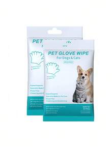 10片/包，24片/包宠物一次性美容手套，全身清洁湿巾，保湿，猫狗干洗，宠物湿巾，宠物美容手套，猫咪洗澡，宠物湿巾，狗狗，干洗，手套，去除异味，除臭，免冲洗清洁液