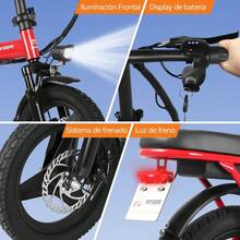 POP SHOPE S6 Electric Bicycle 35Km/H Max Speed 35Km Max Autonomy 10.4AH/48V Battery Capacity 120Kg Load Capacity with 2 Seats Foldable Bicycle with a Free Basket. - Nrgro - Ver 4