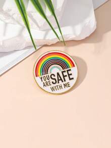 1pc Rainbow Brooch Pin, Suitable For Daily Wear