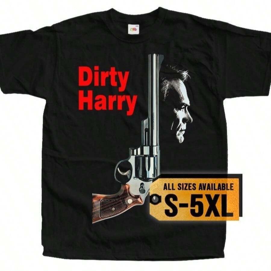 Dirty Harry V2 Poster Men T Shirt All Sizes S-5XL - 黑色 - 查看 1