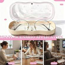 Glasses Case Hard Shell, Clear Eyeglass Case, Cute Holder For Sunglasses And Reading Glasses - 粉色 - 查看 3