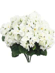 1株人造天竺葵花，适用于户外，丝质天竺葵花丛，适合户外花盆、室内花园、庭院、墓地、餐桌摆饰等。 - 彩色 - 查看 13