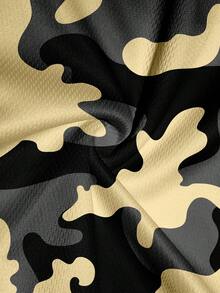 Men's New Camouflage Print Loose Cutout Shorts - Multicolor - View 4