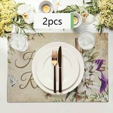 1/2/4/6/8/300 Pcs Luxury Placemat Set, Featuring Modern Minimalist Easter Bunny Pattern Design. Size: 12*18 Inches/30*45 Cm, Multiple Patterns Available, Suitable For Easter Dining And Home Decor. - Multicolor - View 20