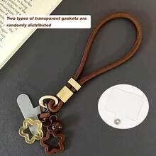 1pc Minimalist Adjustable Short Strap Buckle Lanyard, Phone Lanyard, Water Bottle Holder, Key Chain, Wrist Strap With Pad