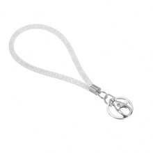 1pc 31.5 Inch (Approx. 80.9 Cm) Sparkling Crystal Lanyard With Metal Clasp, Keychain And Rhinestone Fishnet Keyring, Suitable As Office/Teacher Gift - Multicolor - View 2