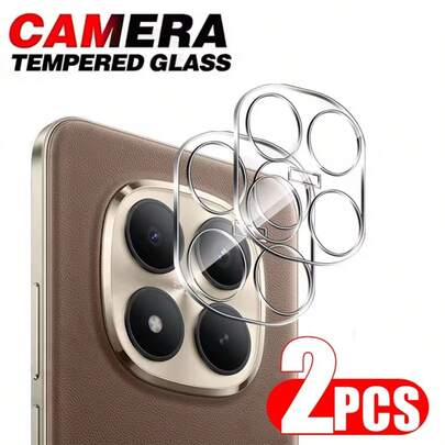 2pcs High Definition Curved Edge Lens Tempered Glass Screen Protector For Redmi Note 15 Pro+ 5G/Note 15 5G/Note 15 Pro 5G Global Version, All-In-One Lens Protector