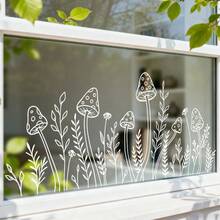 1/3 miếng dán cửa sổ hình nấm trắng và hoa dại, hình bướm dán tĩnh điện, phim dán cửa sổ không cần keo, có thể tái sử dụng, thích hợp cho nhà bếp, phòng khách, tạo sự riêng tư, trang trí nhà cửa theo phong cách đồng quê mùa xuân, quà tặng tân gia. - Nhiều màu - Xem 15