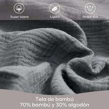 Muselinas para Bebé Niños y Niñas, Pack de 4 Mantas de Muselina para Bebé Suave y Transpirable, Sabanas de Muselina para Bebe Esenciales (120 x 120cm),39849932 - Multicolor - Ver 5
