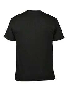 Men's Black Punk Rock Band Graphic-Shirt - Soft% Cotton Vintage Concert Tee With Red Lips & Print, Edgy Casual Short Sleeve Shirt, Washable All-Season Music Fan Apparel, Rock Band Shirts, Weekend Wear, Classic Crew Neck, Durable Print Quality HLX2 - 黑色 - 查看 3