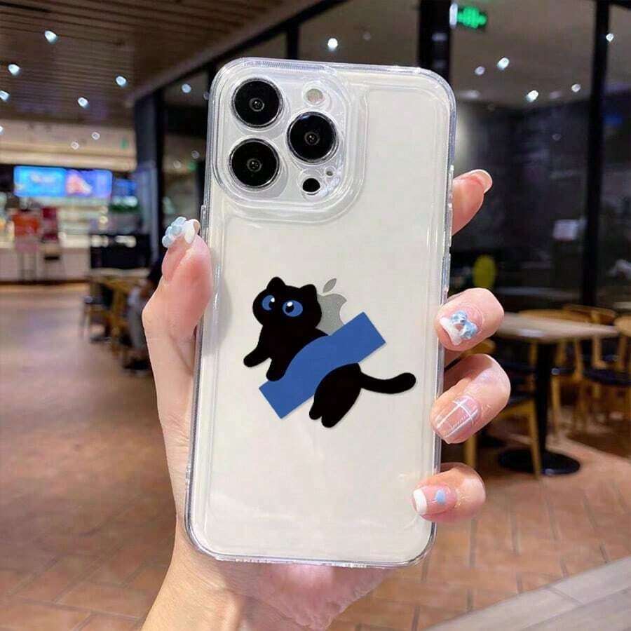 かわいい、透明で耐衝撃性のあるこのスマホケースは、黒猫のデザインが特です。   互換性のあるモデル：Apple 17 Pro Max、17 Pro、 17 Air、 16、16 Plus、16 Pro、16 Pro Max、15 Pro、 15、15 Pro、15 Pro Max、14 Pro、14 Plus、13 Pro Max、13、 12、12 Pro、12 Pro Max、11 Pro、11 Pro Max。   防水性、耐衝撃性、傷つきにくいがあり、Apple製品と完全に互換性があります。 - クリア - チェックする 1