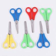 4 piezas Tijeras de  para Niños de Acero Inoxidable Pequeñas, con Mango Ergonómico, para Oficina y Escuela,  al por Mayor Directa de Fábrica Foska - Multicolor - Ver 2