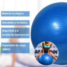 Pelota Fitness De Ejercicio para Yoga Pilates con Bomba para Pilates Yoga DEmbarazo Eporte Ejercicios Abdominales Y Ejercicios Bsicos Fitness Equilibrio Gym - azul + 55cm - Ver 5