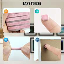 96 Pieces Removable And Reusable Pink Wall Adhesive Putty For Hanging Pictures, Posters, And Decorations – Easy Mounting Solution - Hồng - Xem 9