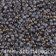 30g 4mm Glass Seed Beads For DIY Jewelry Making, Vibrant Assorted Colors Loose Spacer Beads For Bracelets, Necklaces, Earrings Crafting About 400pcs - Half Gold Plating - View 20