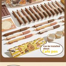 大容量透明水豚主题铅笔盒，带提手。采用美拉德染色工艺，适合小学和初中学生使用，可作文具包使用。 - 咖色 - 查看 9