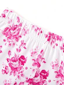 MOSSRIVER Baby Girls Pink Bow And Floral Print Long Sleeve Tee & Pants Set - Sweet Mother's Day/Father's Day Outfit - Màu Hồng baby - Xem 6