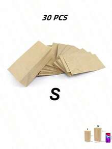 50/100pcs Brown Kraft Paper Bags, Durable Storage Bags, Party Gift Bags, Suitable For Snacks, Cookies, Burgers, Small Businesses, Grocery Stores, Takeout Packaging, Great For Parties, Weddings, Summer Evenings, Back To School, National Holidays, Halloween, Christmas - Large - View 12