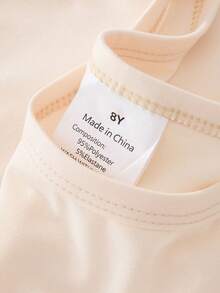 Young Girls Creative "Mom Is My Best Friend" Letter Graphic Short Sleeve T-Shirt, Summer - Beige - View 5