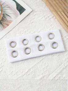 3件套纯色金属朋克Y2K前卫运动头带，百搭时尚配饰，适合女孩日常、街舞、户外活动，可作装饰头带/头巾/发箍/吸汗带 - 彩色 - 查看 8