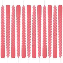 12 Pieces Of 10 Inch Spiral Wax, Non Dripping, Smoke-Free, Odorless, Suitable For Families, Weddings, Parties, Seasonal Celebrations, Emergencies, And Home Decor. Multiple Colors To Choose From, Lovers Can Save And Create A Romantic Atmosphere. - 粉色 - 查看 2