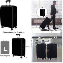 Protector de Equipaje para Maletas - Funda Protectora de Equipaje LavableProtector de Maletas de Viaje Impermeable y A Prueba de Polvo, Funda de Equipaje Lavable, para Maletas de 26-28 Pulgadas Negro - #7 l (equipaje de 26 a 28 pulgadas) - Ver 1